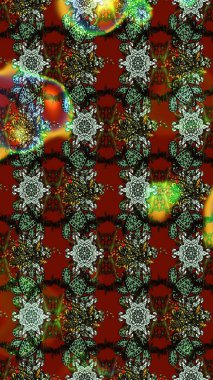 Hediye ambalaj kağıdı, tebrik kartları, posterler ve pankart tasarımı. Kırmızı renkte çiçekler. Raster düz çiçek çizim deseni.