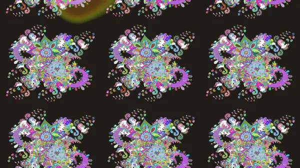 Gri renkli çiçekler. Hediye ambalaj kağıdı, tebrik kartları, posterler ve pankart tasarımı. Raster düz çiçek çizim deseni.