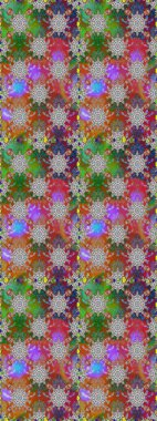 Düz Çiçek Elementleri Tasarımı. Renkli Yaz Temalı Kusursuz Arkaplan. Raster illüstrasyonunda kusursuz çiçek deseni. Gri renkli çiçekler.