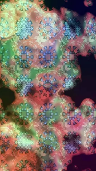 Çiçek ve yapraklı karalama şeklinde Raster çiçek deseni. Tarafsız renklerde bahar çiçekleri. Raster illüstrasyonu.