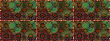 Çiçek duvar kâğıdı. Renkli, pürüzsüz desen. Kahverengi renkli şirin tekstil. Çiçek arkaplan. Raster illüstrasyonu.