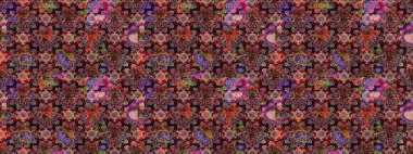 Manzaralı çiçek deseni. Sevgililer günü ve tebrik kartı konsepti için şık bir davetiye. Üst manzara, yumuşak siyah renk tarzı. Çiçek kompozisyonu, el boyası, hassas şablon..