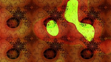 Çiçekler, dallar, bitkiler ve çiçekler. Güzel kumaş deseni. El çizimi. Raster illüstrasyonu.