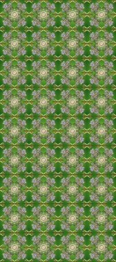 Kusursuz oryantal klasik altın desen. Tarafsız, yeşil ve gri renkler üzerinde altın tekrarlayan elementler içeren Raster soyut arka planı.