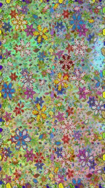 Tekrar eden çiçek arkaplanı, zarif nötr çiçek duvar kağıdı. Tarafsız renklerde çiçek desenleri, el yapımı papatyalar, papatyalar..