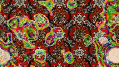 Eskiz klasiği. Raster Şirin kumaş deseni. Renkli Bahar Teması eskiz kalıbı. Düz Çiçek Elementleri Tasarımı.