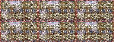 Küçük çiçekteki sevimli çiçek deseni. Kahverengi ve nötr renkte çiçekler.