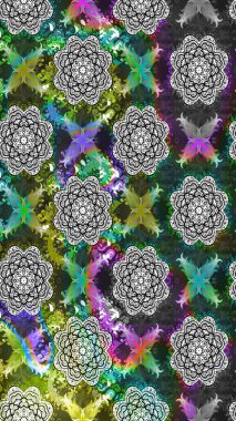 Çiçekli bahar çiçekleri. Küçük çiçekte güzel bir desen. Küçük renkli çiçekler. Moda baskıları için zarif bir şablon. Motley illüstrasyonu. Çizim.