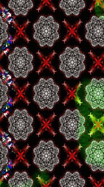 Kızılderili desenli desenli desenli şal deseni. Tekstil, tebrik kartı, boyama kitabı, telefon kılıfı baskısı için kullanılabilir. Raster Henna dövme stili. Etnik Mandala süsü.