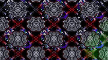 Raster çiçek desenli çiçek deseni, yapraklar, dekoratif elementler, sıçrama, lekeler, el çizimi kontur çizgileri ve Doodle çizim stili, grafik raster çizim çizimi.