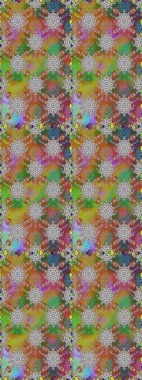 Kusursuz dekoratif arka plan, çiçek mandala. Raster illüstrasyonu. Çiçek. Kahverengi ve gri renklerde.