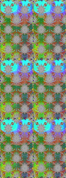 Çiçeklerle suluboya desenli çiçek deseni. Yeşil ve gri renkte güzel bir tekstil. Raster illüstrasyonu.