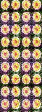 Poster ya da kapak için arka plan. Davetiye ve kartpostal tasarımı için dekoratif çiçek unsurları. Tekstil için figür. Yapraklı çizim şekli. Sevimli zarif çiçekler Raster illüstrasyonu.