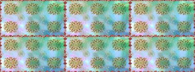 Çiçek süsü ile kusursuz desen. Raster illüstrasyonu. Tarafsız renklerde çiçekler.