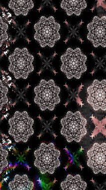 Kızılderili desenli desenli desenli şal deseni. Tekstil, tebrik kartı, boyama kitabı, telefon kılıfı baskısı için kullanılabilir. Raster Henna dövme stili. Etnik Mandala süsü.