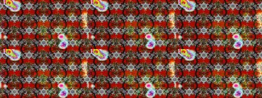 Tropik çiçek desenleri. Raster illüstrasyonu. Gri renkli çiçekler.