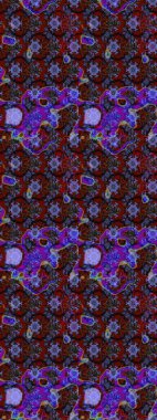 Raster illüstrasyonu. Robot resim. Şirin çiçek elementleri. Kahverengi renkte çiçekler.