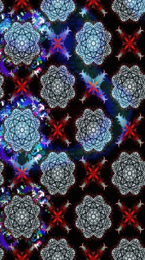 Güzel kumaş deseni. Raster illüstrasyonu. Hoş bir çiçek geçmişi var. Küçük çiçekte çizim deseni.