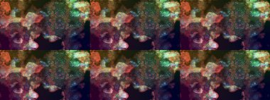 Çiçek desenli çizim. Raster illüstrasyonu. Asya tekstil tarzında. Güzel kumaş deseni. Renkli Bahar Teması eskiz kalıbı. Düz Çiçek Elementleri Tasarımı.