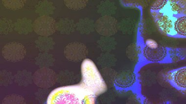 Yapraklı çizim şekli. Tekstil için figür. Davetiye ve kartpostal tasarımı için dekoratif çiçek unsurları. Şirin, zarif çiçekler Raster illüstrasyonu. Poster veya kapak için arkaplan.