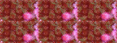 Küçük çiçekteki sevimli çiçek deseni. Renkli, pürüzsüz çizim. Birçok kırmızı soyut çiçekli tropikal desensiz.