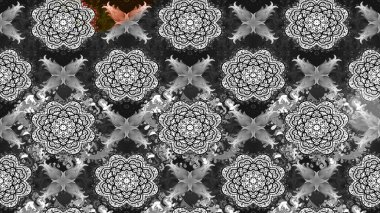 Elle boyanmış suluboya resim çizimleri, çiçekler ve bitkiler. Gri renkli çiçekler.