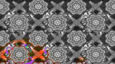 Yaz çiçekleri teması. Suluboya resim taklit Raster çizimi. Klasik çiçekler. El çizimi, soyut ve süslü elementler. Gri renkler.