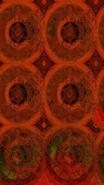 Kahverengi renkte güzel çiçekler, suluboya desenli, duvar kağıdı, kart ya da kumaş için fayanslı eskizler. Raster..