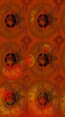 Anti-stres için soyut örnek sayfası. Raster illüstrasyonu. Kahverengi renklerde.