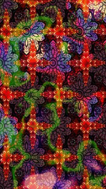 Siyah renklerde. Raster illüstrasyonu. Çiçekli güzel suluboya desen.