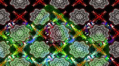 El çizimi çiçekli soyut çizim kalıbı. Siyah renkli çiçekler. Raster illüstrasyonu.