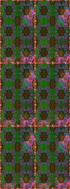 Yeşil ve kahverengi renkli güzel çiçeklerle kusursuz desenler suluboya desenli, duvar kağıdı, kart veya kumaş için fayanslı. Raster..