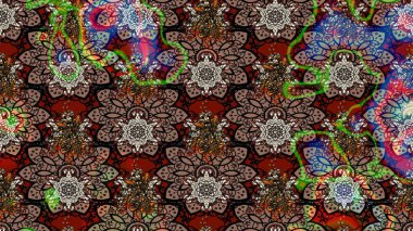 Kahverengi renkte çiçekli çiçek deseni. Suluboya tarzında kahverengi renkte çiçekler.