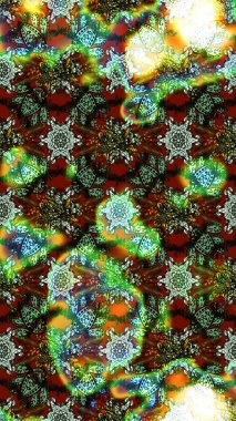 Raster suluboya çiçek deseni, narin çiçekler, yeşil çiçekler, tebrik kartı şablonu. Raster Güzel kumaş deseni.