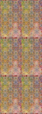 Düz Çiçek Elementleri Tasarımı. Sevimli çiçek raster deseni. Bej renkli çiçekler. Renkli Bahar Teması Kusursuz Arkaplan.