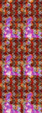 Soyut etnik raster çizim kalıbı. Kabile sanatı boho baskısı, klasik çiçek arkaplanı. Arkaplan dokusu, duvar kağıdı, kahverengi renkli çiçek teması.