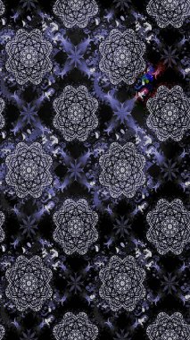 Raster illüstrasyonundaki çiçek desenli çizim. Suluboya tarzında siyah renkte çiçekler.