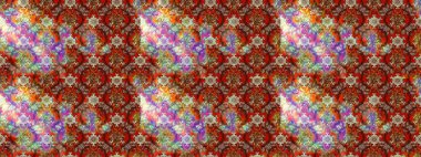 Soyut çiçek çizim kalıbı arka planı. Raster deseni. Raster illüstrasyonu. Kahverengi renklerde. Küçük çiçekte sevimli çiçek deseni var..