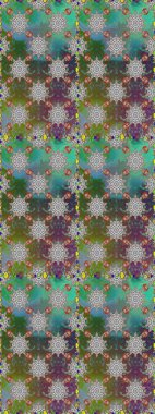 Yeşil renkli çiçekler. Düz Çiçek Elementleri Tasarımı. Güzel çiçek deseni. Renkli Bahar Teması Kusursuz Arkaplan.