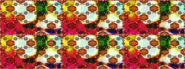 Raster illüstrasyonu. El çizimi. Çiçekli, yapraklı, çiçeksiz çiçek desenli..