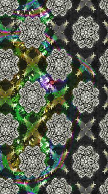 Hediye ambalaj kağıdı, tebrik kartları, posterler ve pankart tasarımı. Raster düz çiçek çizim deseni. Gri renkli çiçekler.