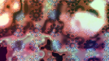 Dallı bahar çiçekleriyle desen, kahverengi renklerle çiçek siluetiyle desen. Raster deseni.