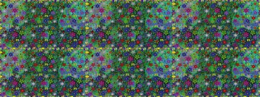 Raster - stok. Yeşil çiçekli kusursuz desen, suluboya çiçek deseni, şirin çiçek, duvar kağıdı, kart veya kumaş için fayanslı.