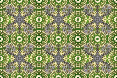 Barok tarzında kusursuz bir doğulu süsü. Geleneksel klasik altın sarısı desenli yeşil, bej ve nötr altın elementli.