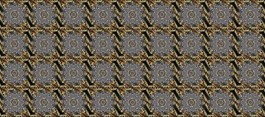 Kusursuz klasik raster altın desenli. Gri, kahverengi ve bej renklerde altın elementlerle kusursuz desen. Raster illüstrasyonu. Klasik klasik klasik arka plan. Geleneksel oryantasyon süsü.