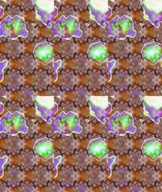 Raster illüstrasyonu. Küçük çiçekteki sevimli çiçek deseni. Güzel kumaş deseni. Güzel karalamalı çiçek deseni çiz..