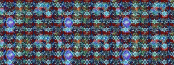 Raster illüstrasyonundaki çiçek desenli çizim. Mavi renklerde. Güzel kumaş deseni. Raster illüstrasyonu.