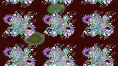 Çizim çiçek deseni duvar kağıdı, web sitesi arka planı, ambalaj kağıdı, davetiye, broşür, afiş veya web sitesi için kullanılabilir. El çizimi Raster çizimi. Karalama elementleri.