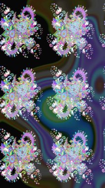 Raster stili kumaş deseni. Çiçekler suluboya çizim deseni.