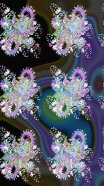 Raster stili kumaş deseni. Çiçekler suluboya çizim deseni.